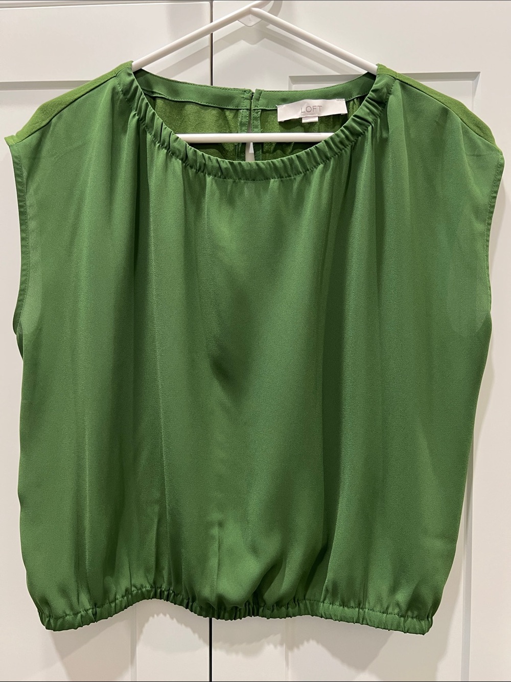 LOFT Emerald Green Sleeveless Blouse